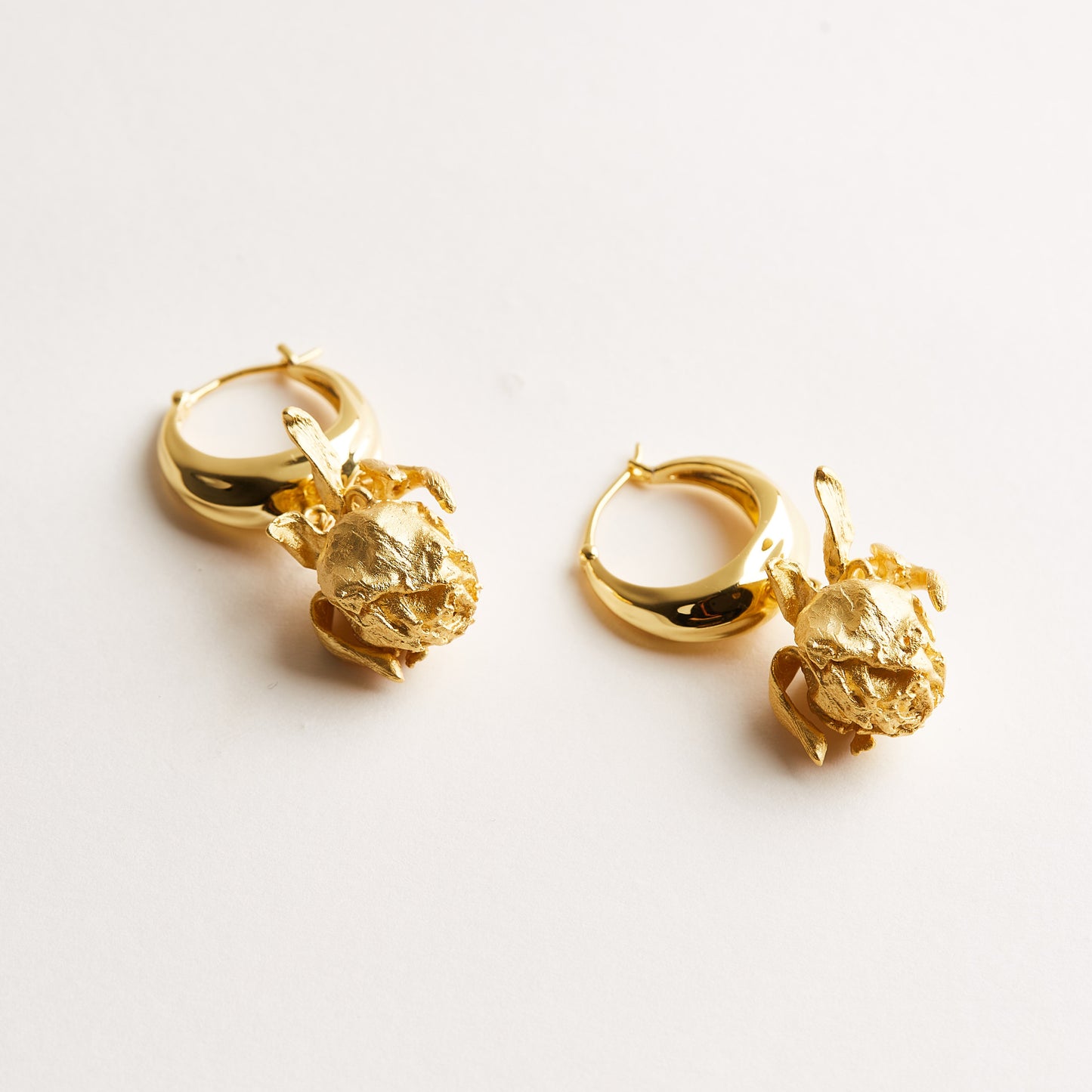 Dusty Rose - Gold Vermeil Ear-Drop / Pair