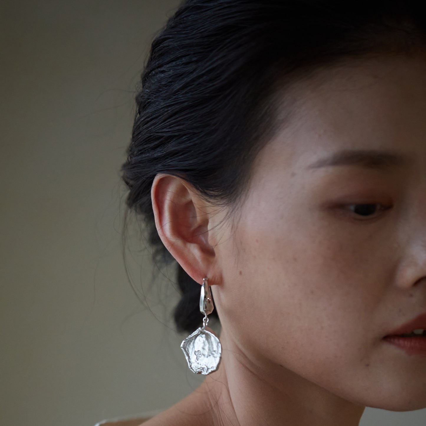 Dusty Petal - Gold Vermeil Ear-Drops / Pair