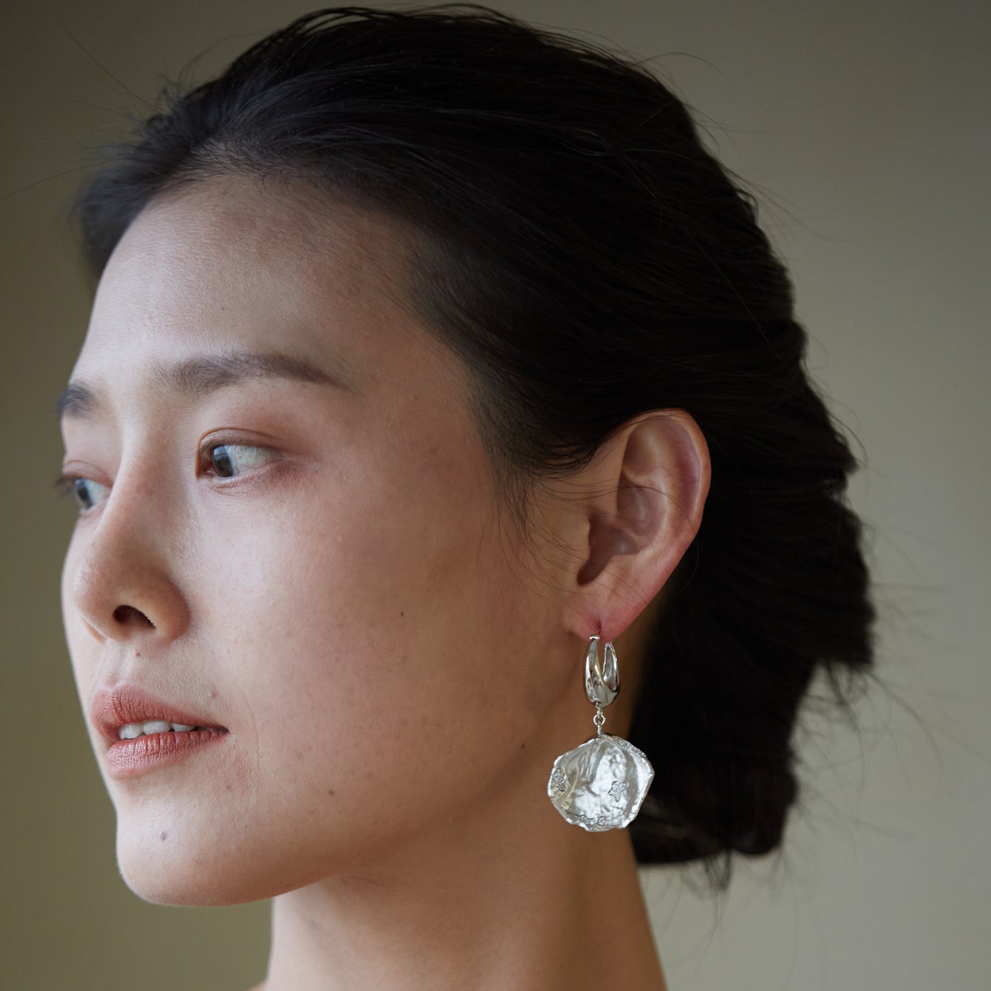 Dusty Petal - Gold Vermeil Ear-Drops / Pair