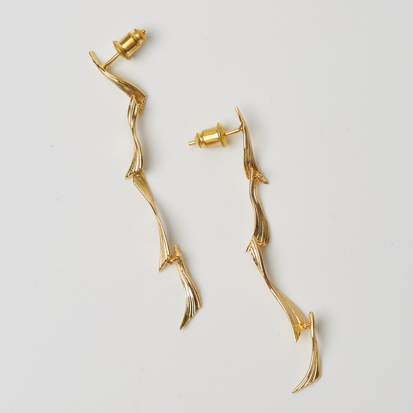 Layer Earring - Gold Vermeil Earrings / Pair