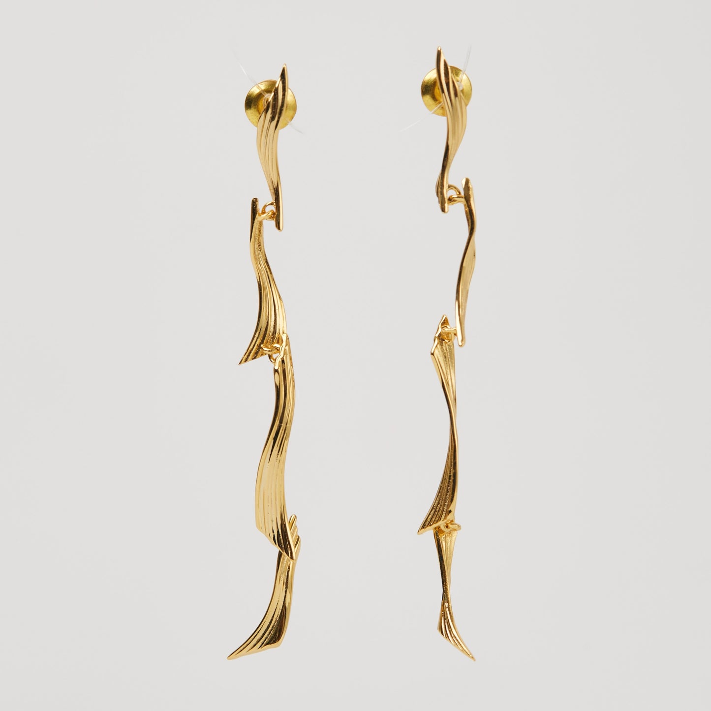 Layer Earring - Gold Vermeil Earrings / Pair