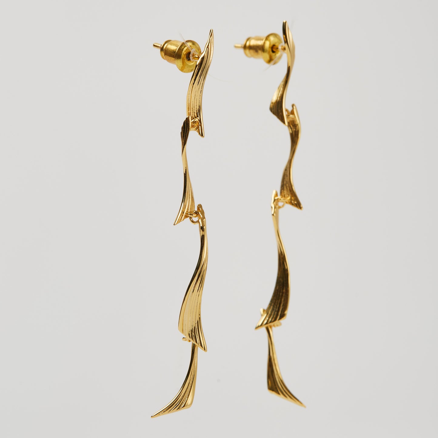 Layer Earring - Gold Vermeil Earrings / Pair