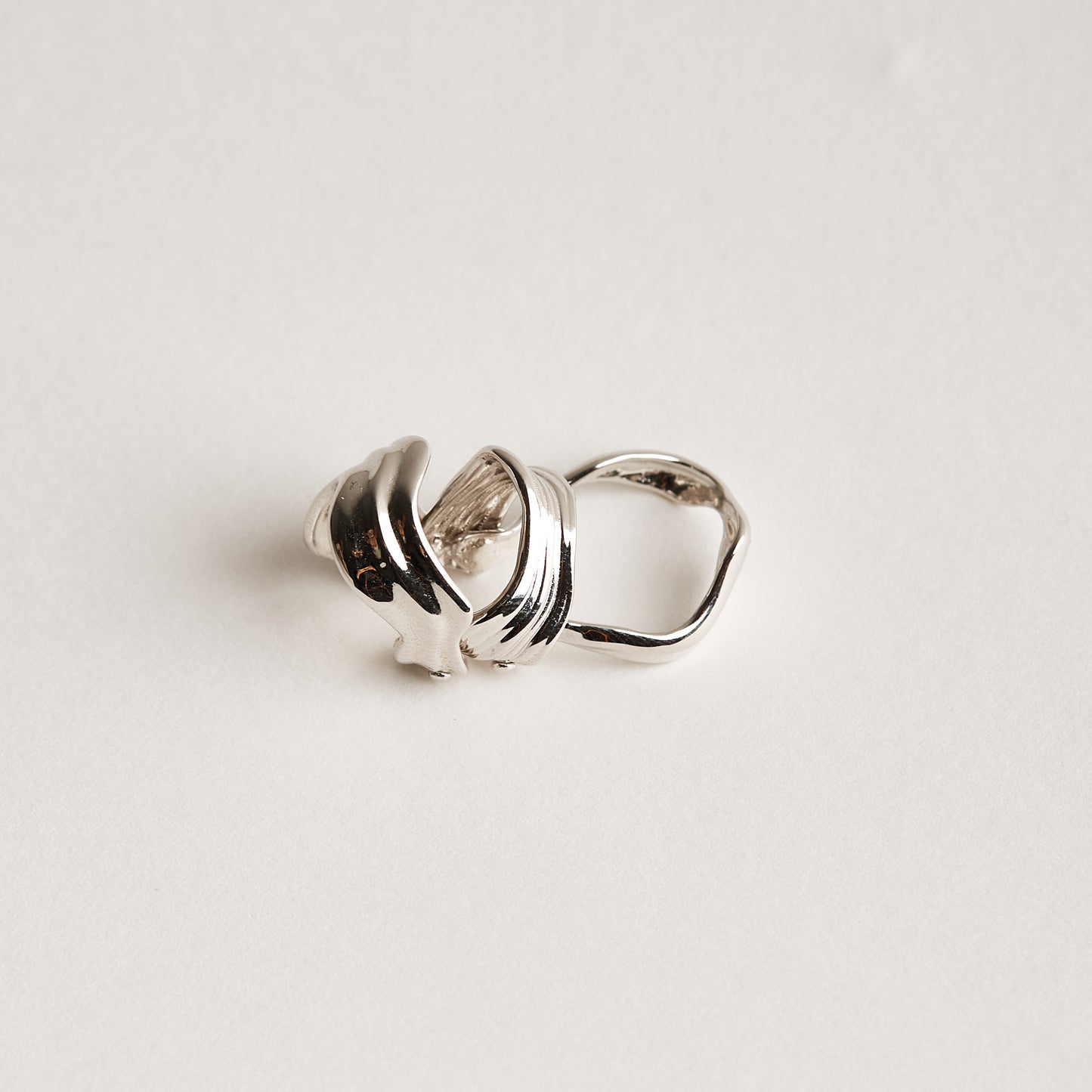 Triple Armour - Gold Vermeil Earring / piece