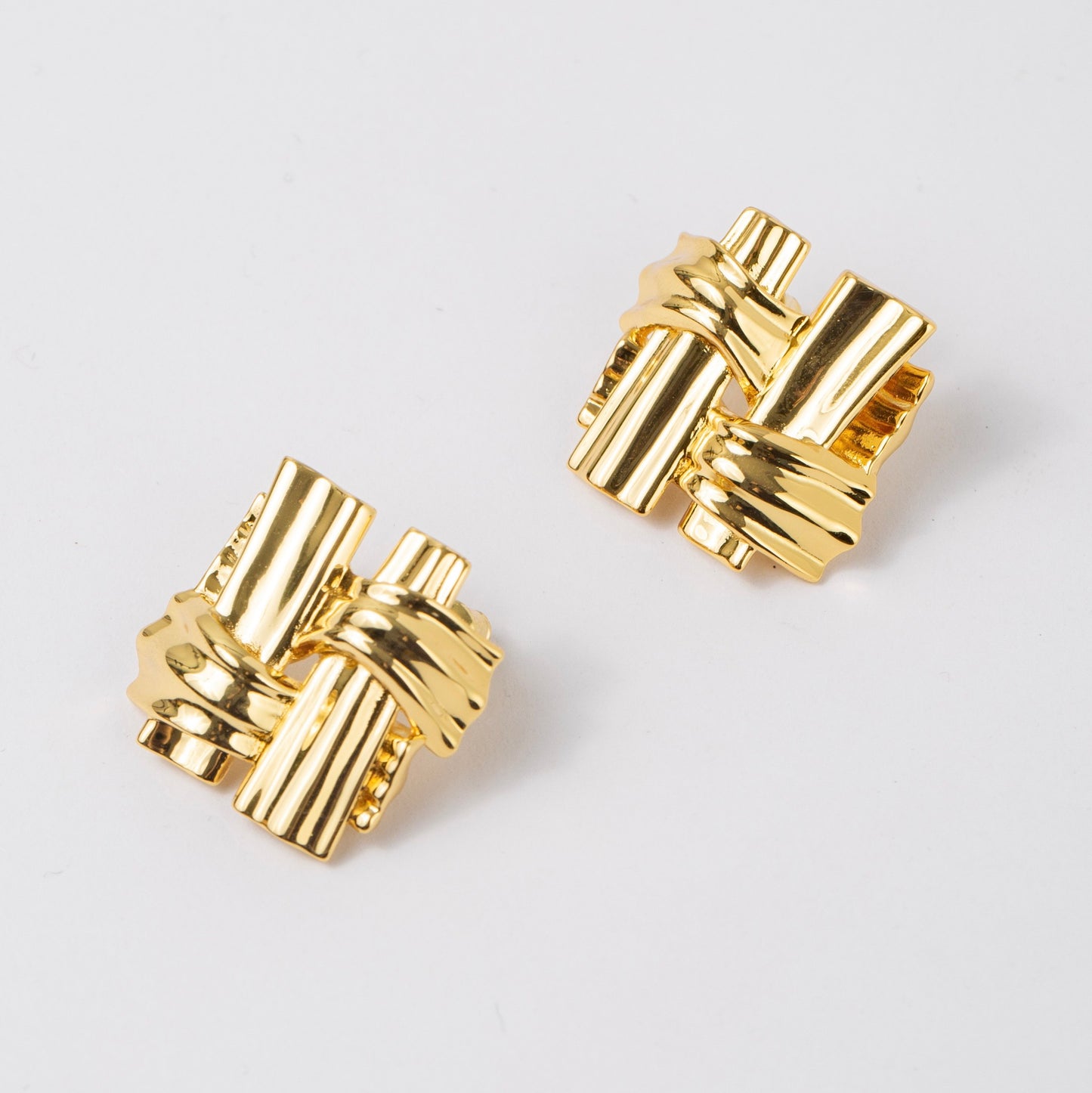 KNOT#2 Gold Vermeil Ear-stud / Pair