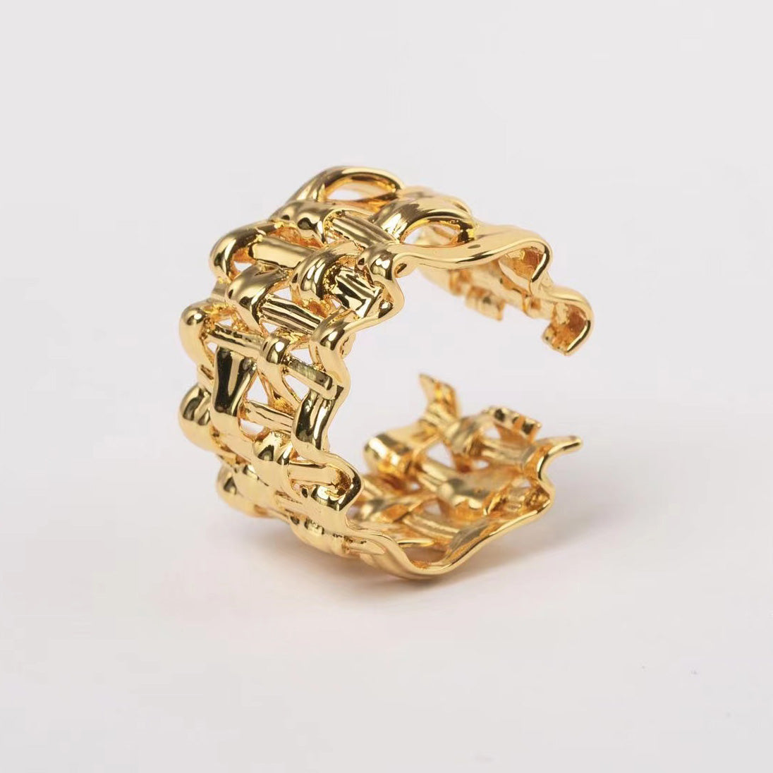 KNOT#5 Gold Vermeil Ring/Ear-cuff