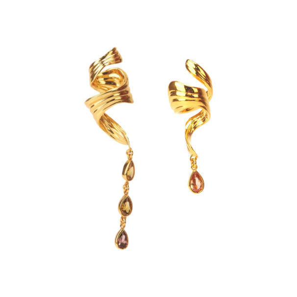 Tear - Gold Vermeil Earrings / Pair