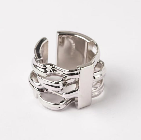 KNOT#8 Gold-Plated Ring