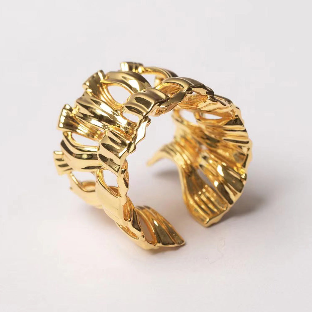 KNOT#7 Gold-Plated Ring