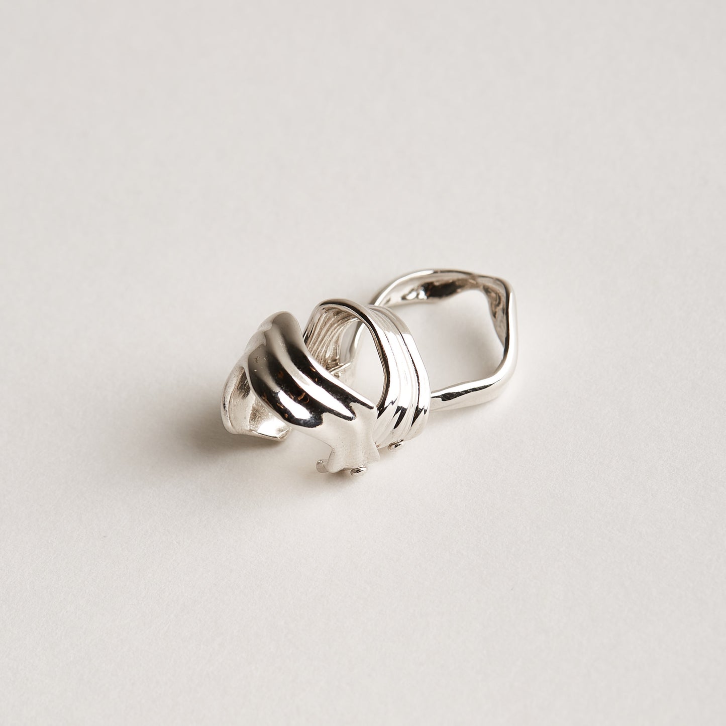 Triple Armour - Gold Vermeil Earring / piece