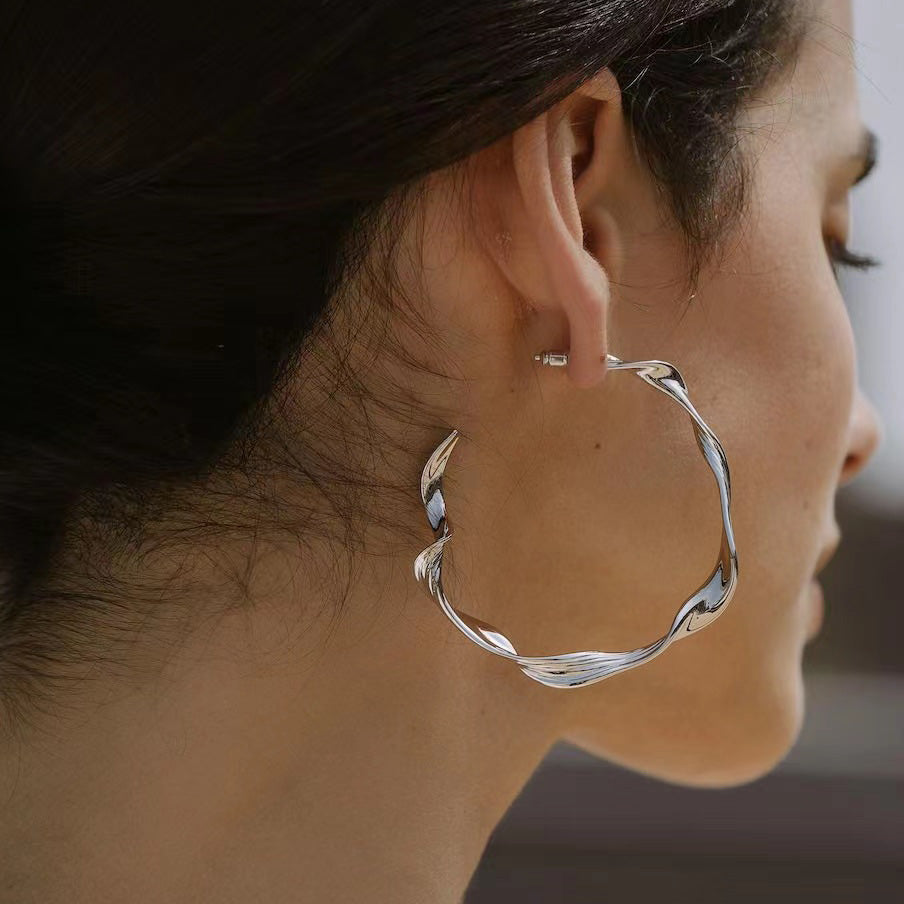 TWIST#2 Gold-Plated Earring / Pair