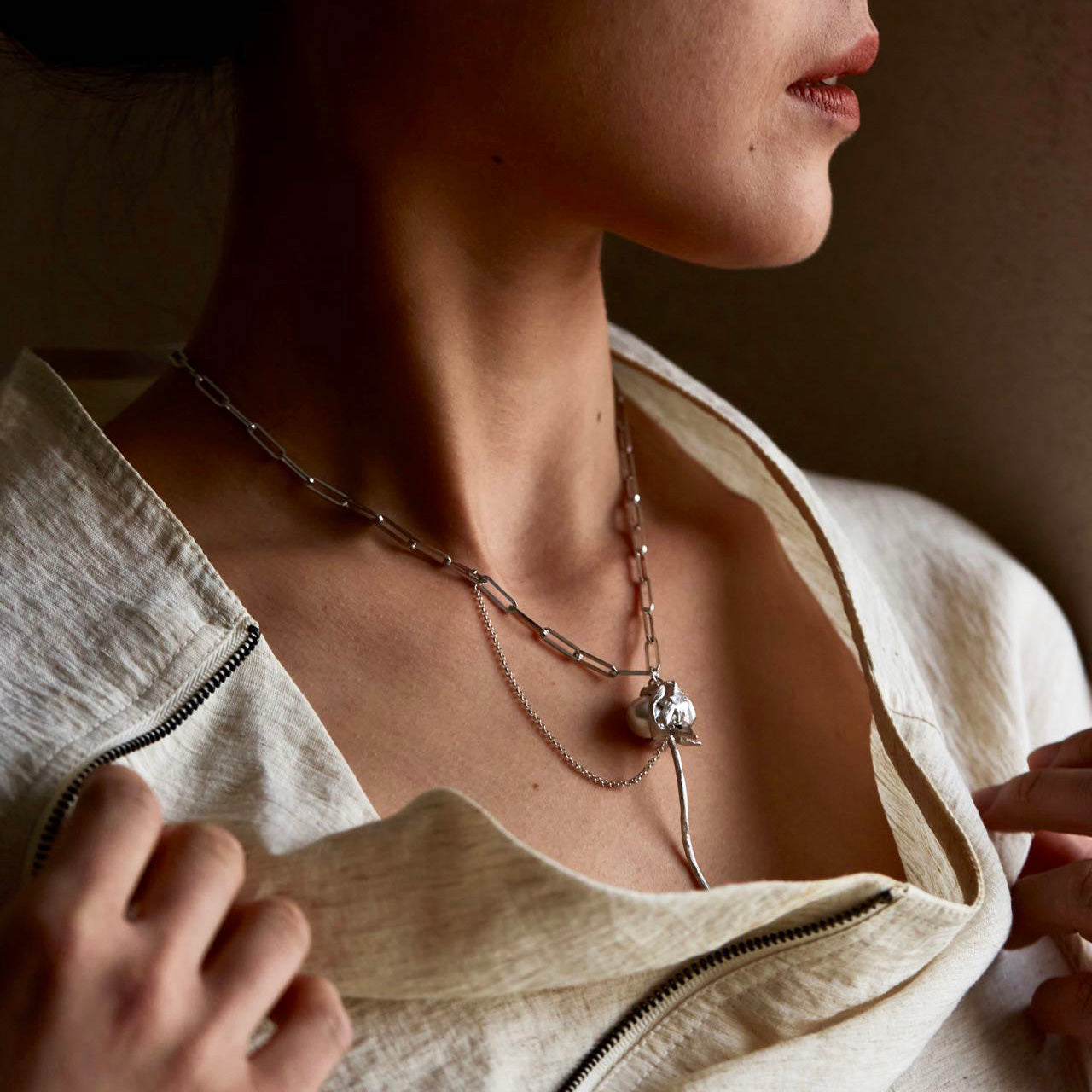 Dusty Rose - Gold Vermeil Necklace