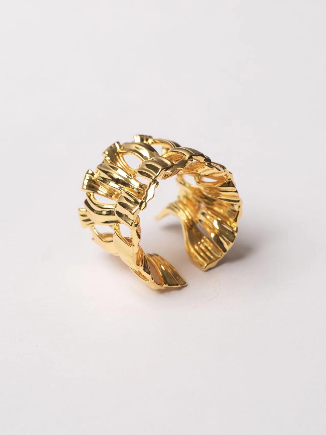 KNOT#7 Gold-Plated Ring