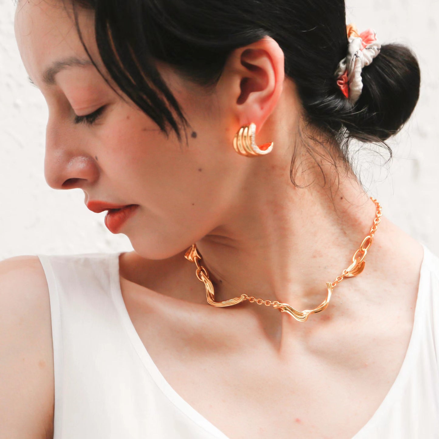 Irene - Gold Vermeil Earrings / Pair
