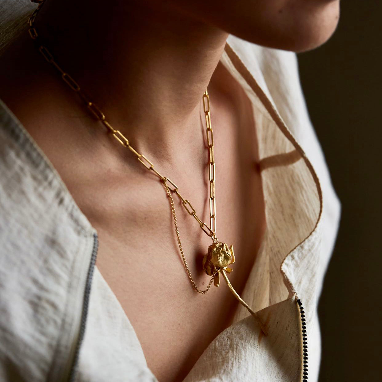 Dusty Rose - Gold Vermeil Necklace