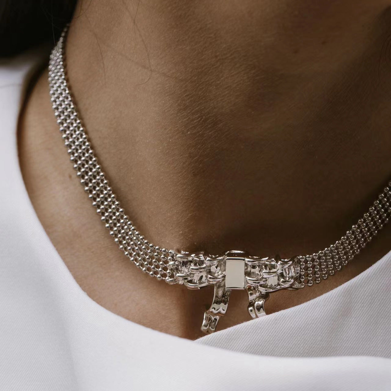 BOWKNOT#2 Gold-Plated Choker