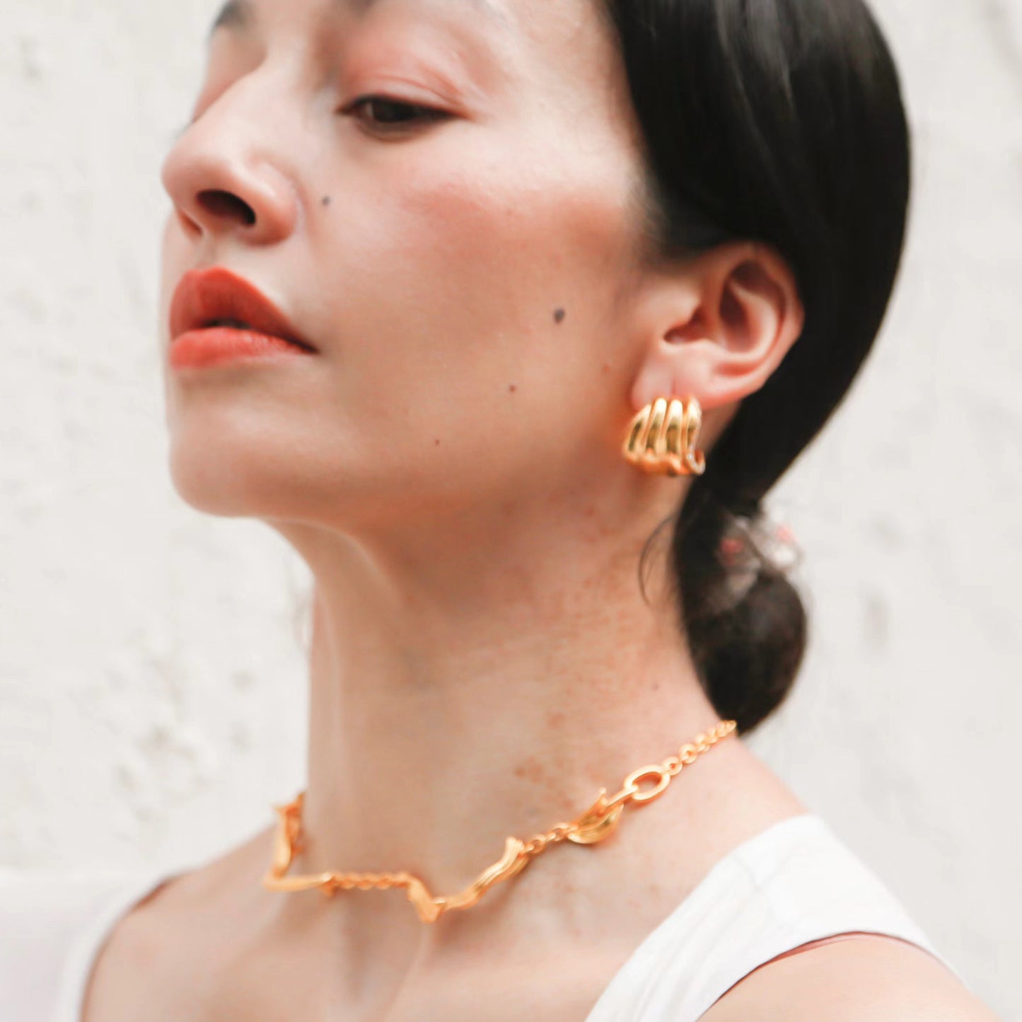 Irene - Gold Vermeil Earrings / Pair