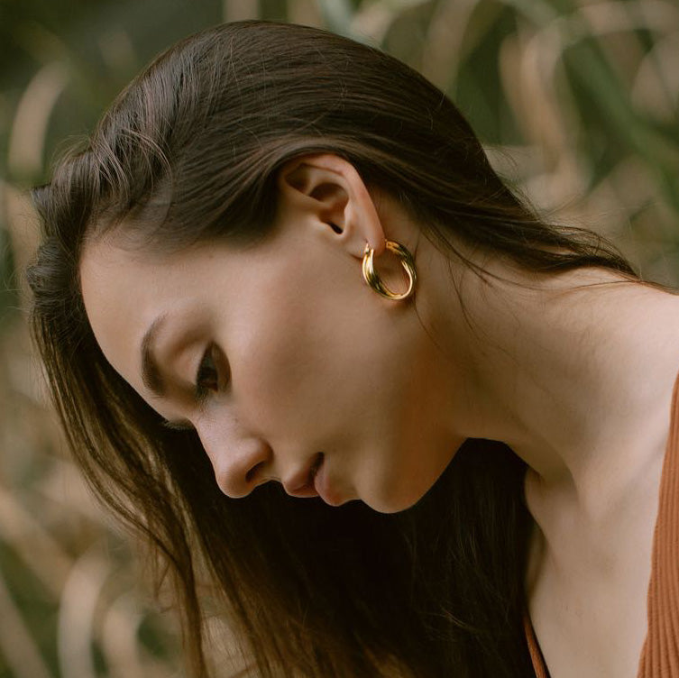 Ripple - Gold Vermeil Earrings / Pair
