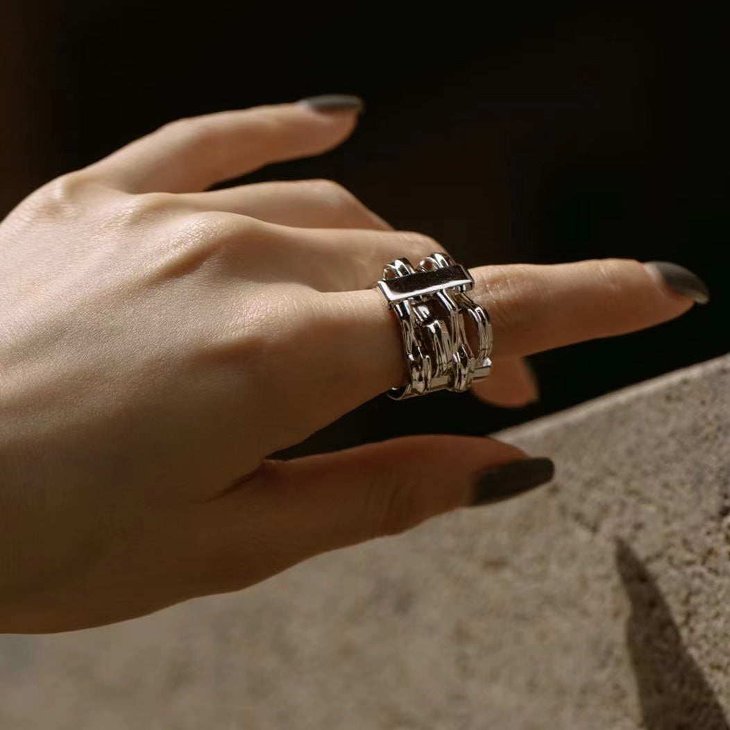 KNOT#8 Gold-Plated Ring