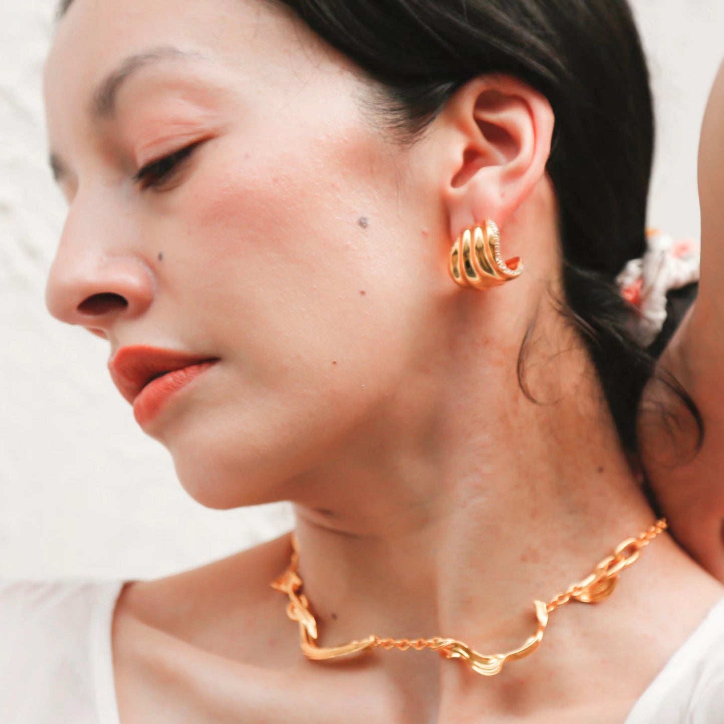 Irene - Gold Vermeil Earrings / Pair