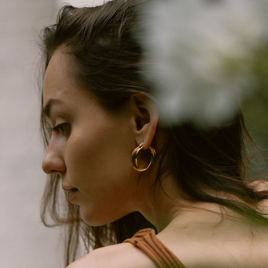 Ripple - Gold Vermeil Earrings / Pair
