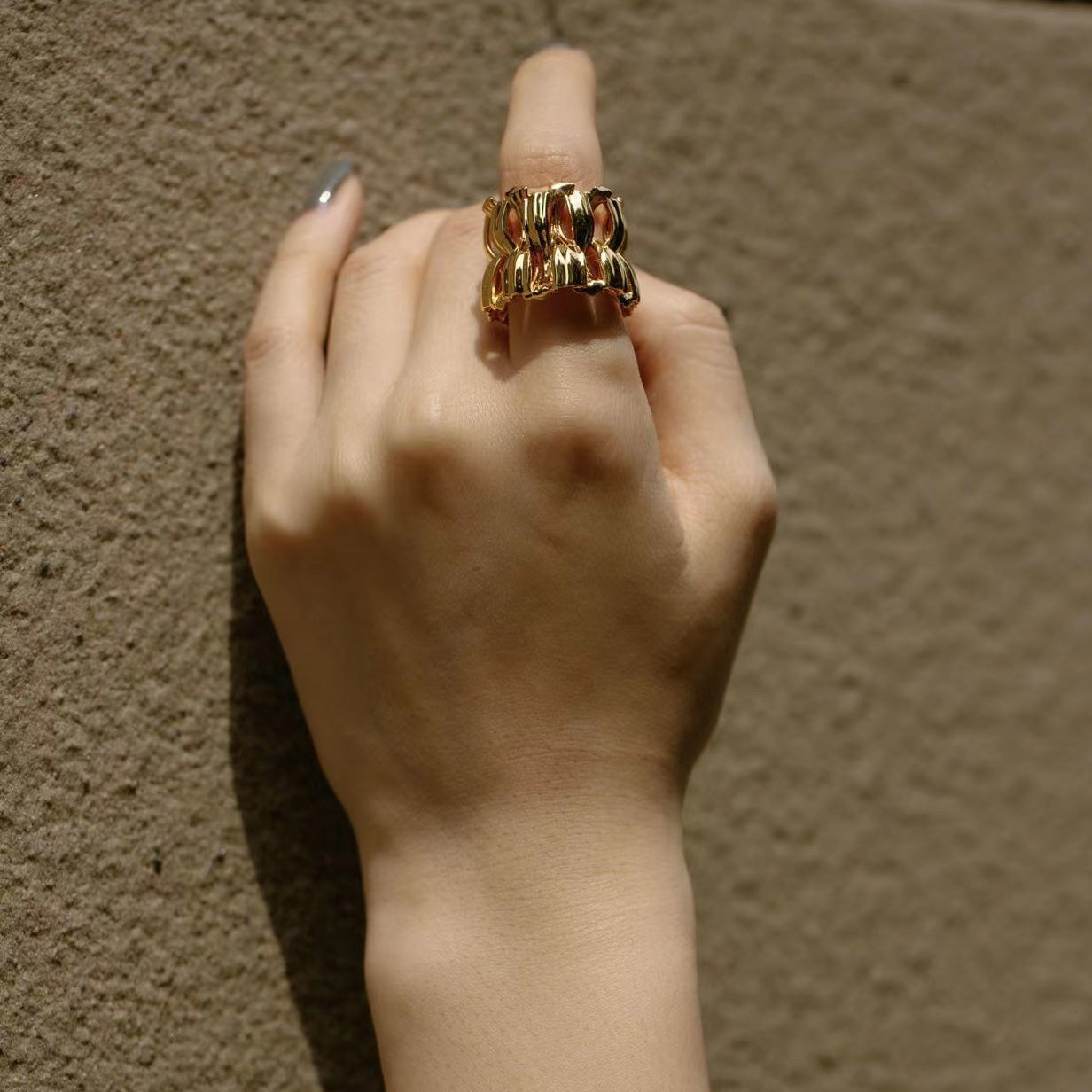 KNOT#7 Gold-Plated Ring