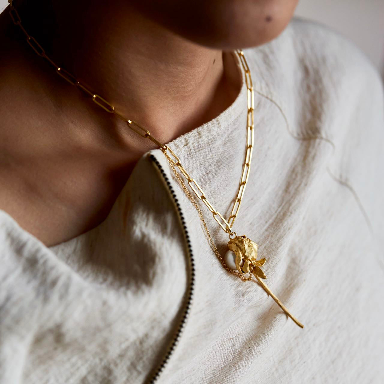 Dusty Rose - Gold Vermeil Necklace