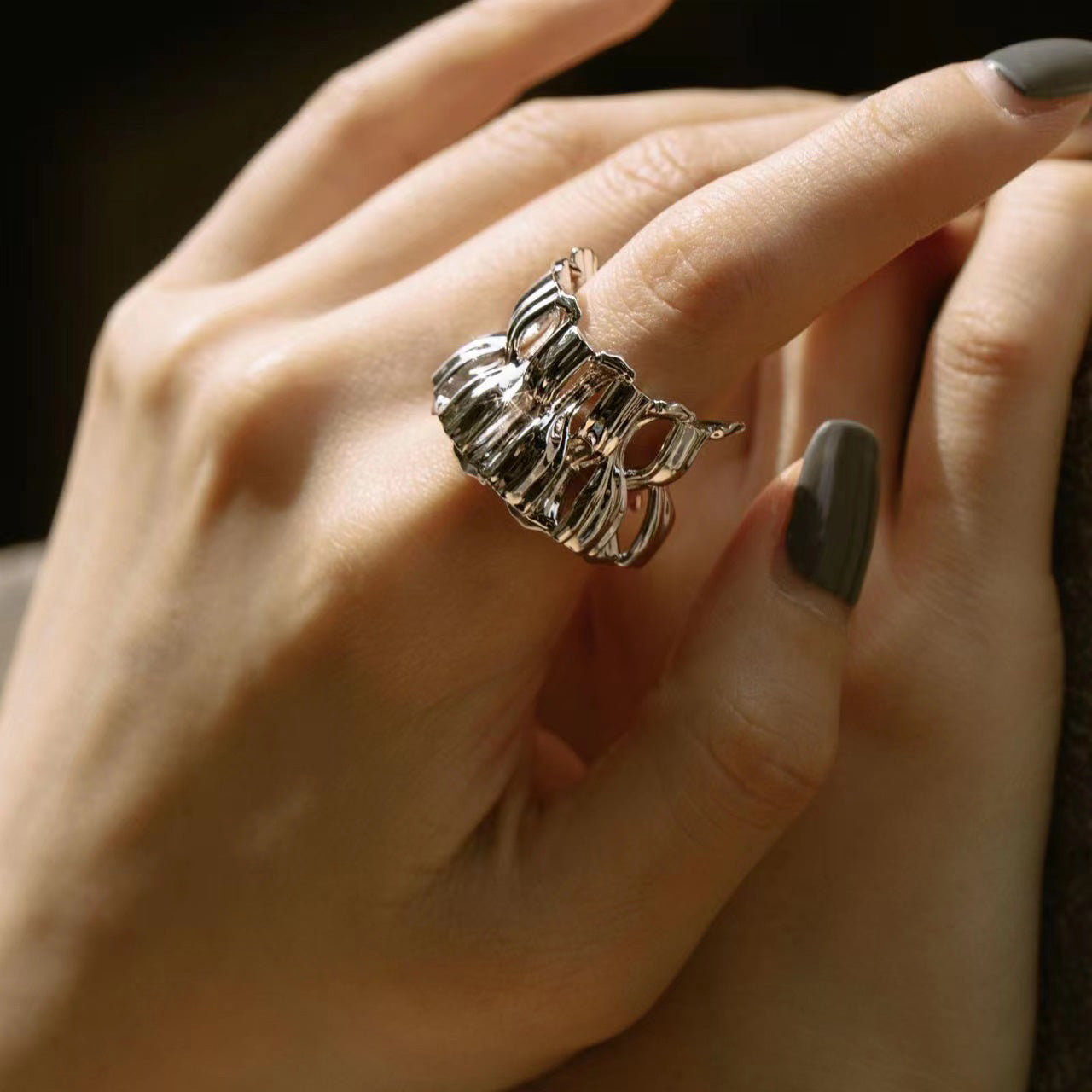 KNOT#7 Gold-Plated Ring