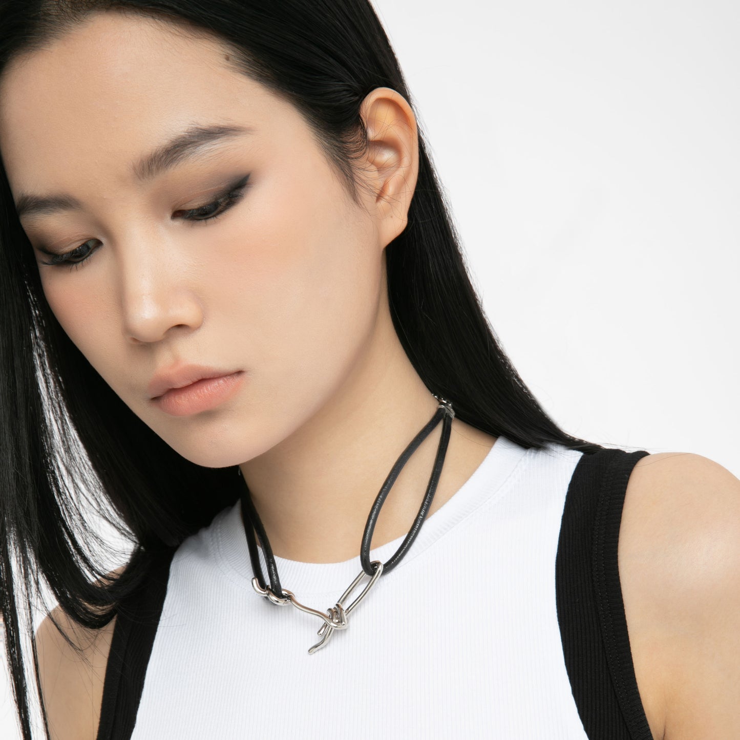 METALWARE #07 Leather Necklace