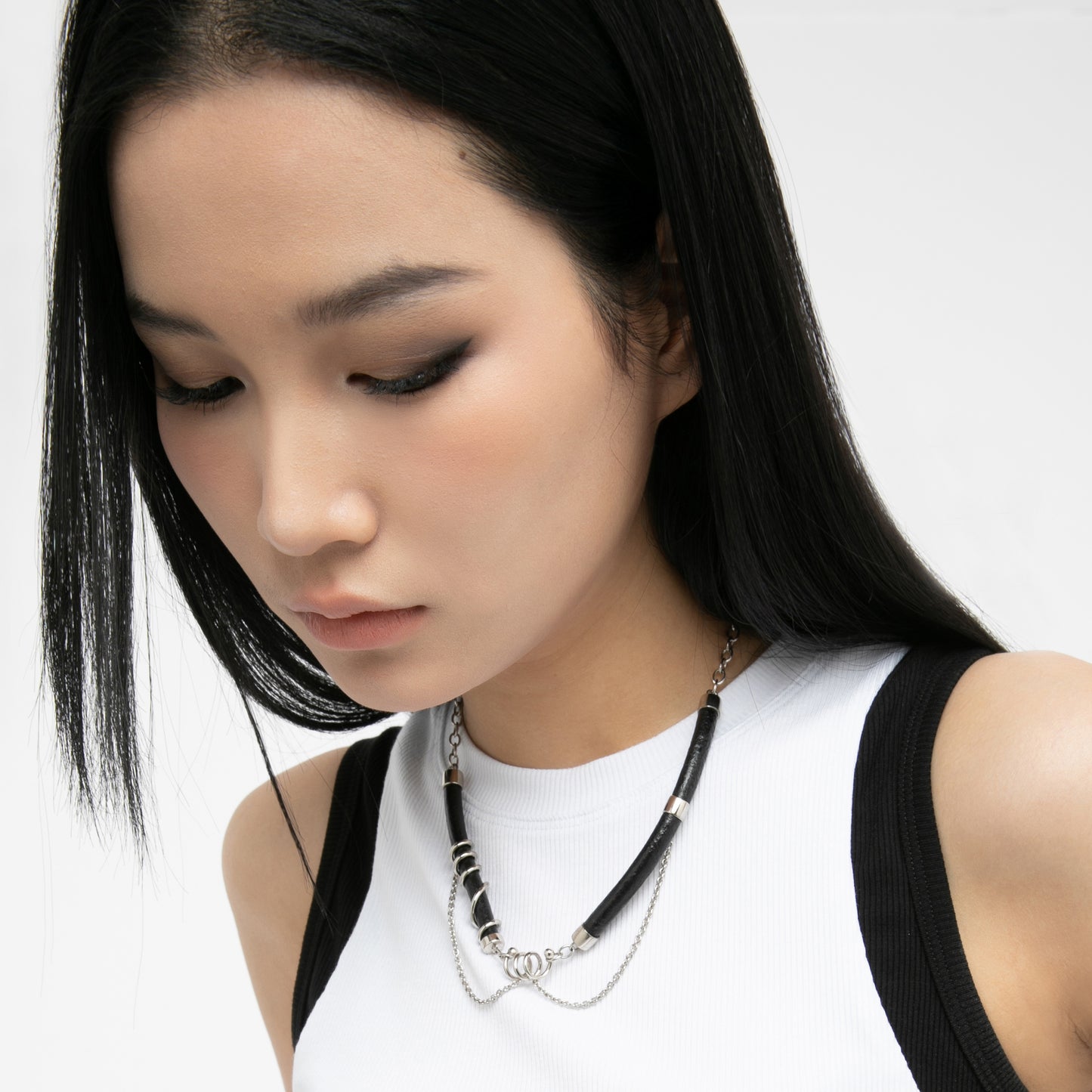 METALWARE #08 Leather Necklace